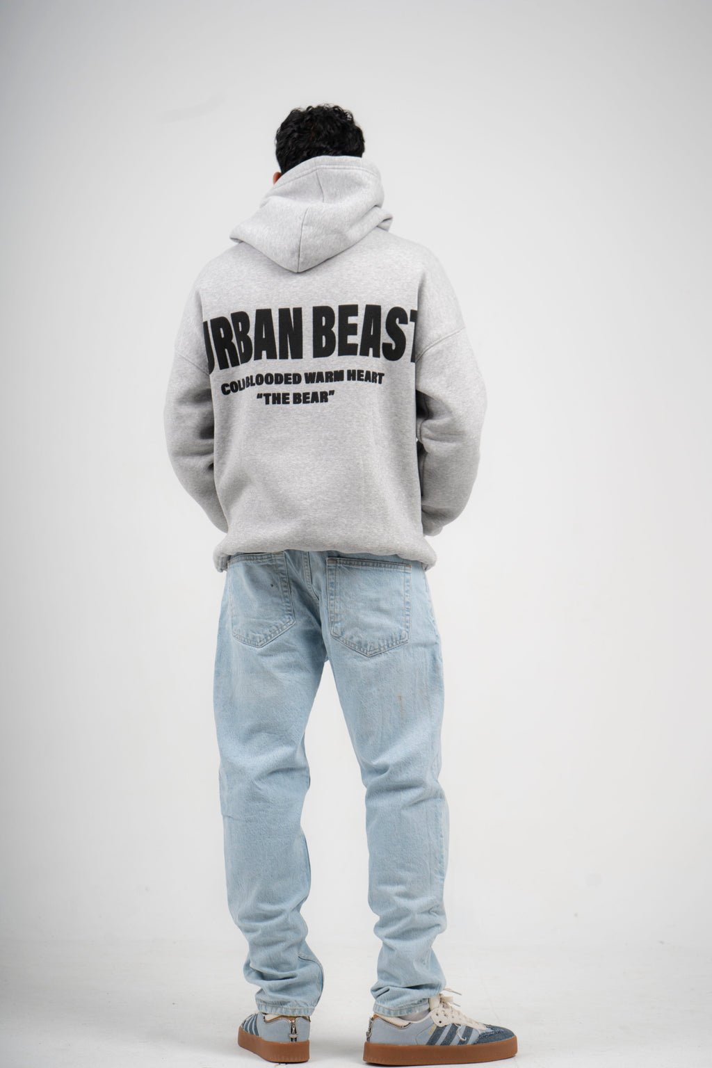 THE BEAR HEATHER GRAY HOODIE