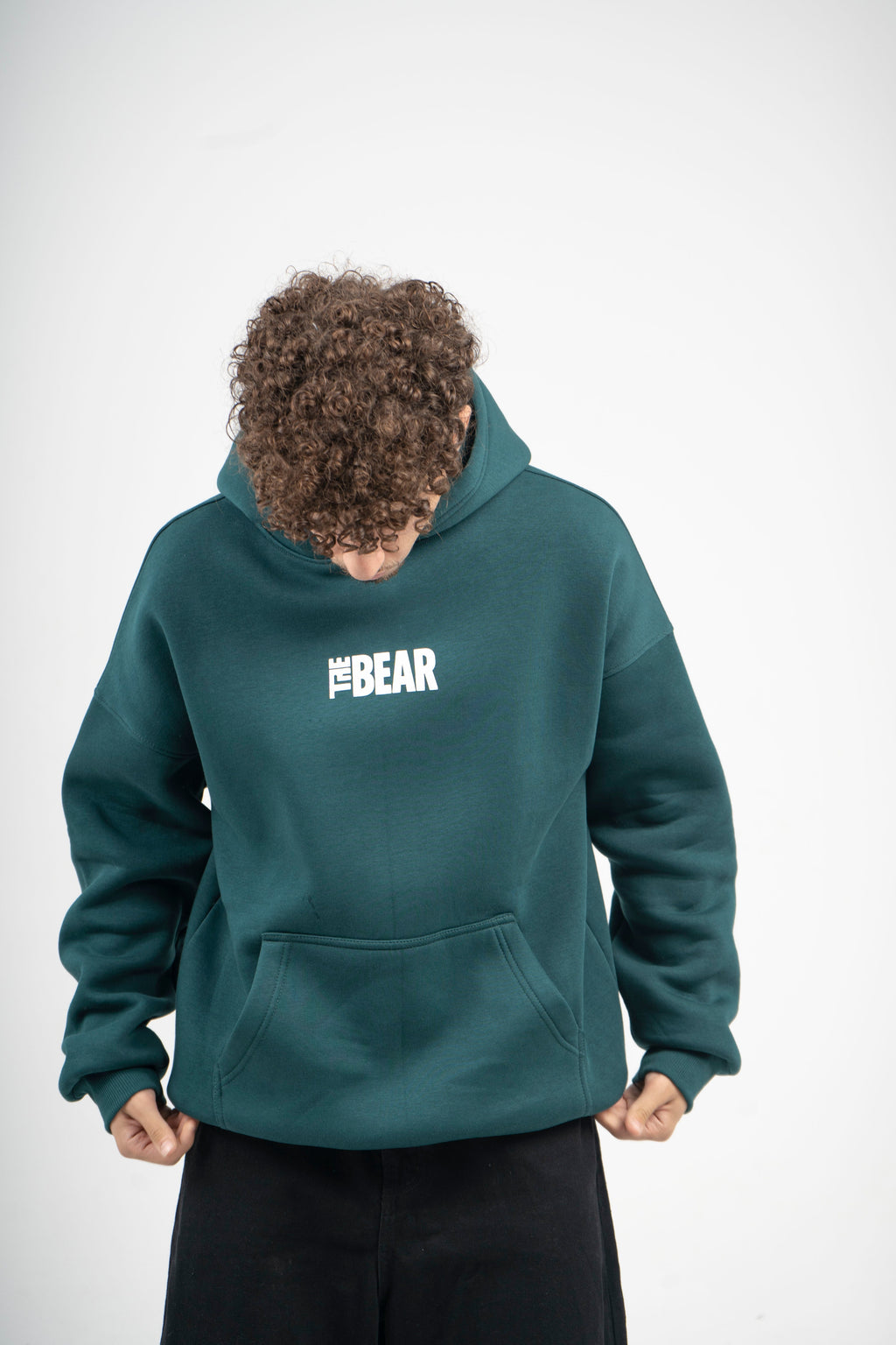 THE BEAR DARK GREEN HOODIE